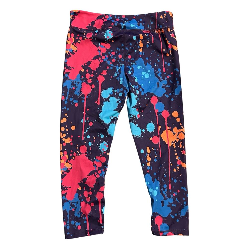 Constantly Varied Gear CVG Capri Legging Womens Large Paint Splatter Performance
